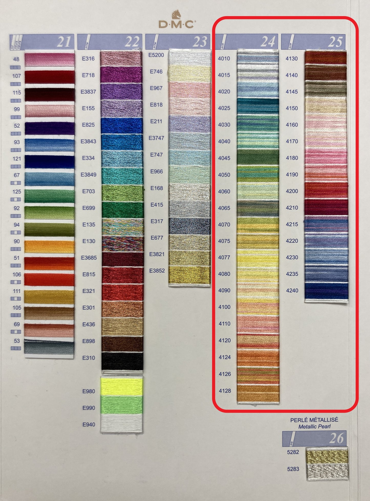Mouliné Color Variations