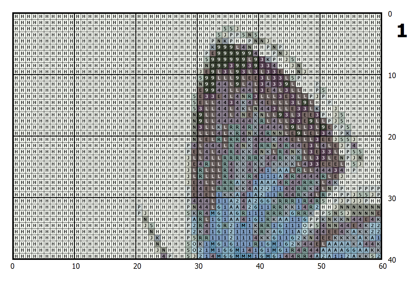 Butterfly Sky Blue Cross Stitch Pattern