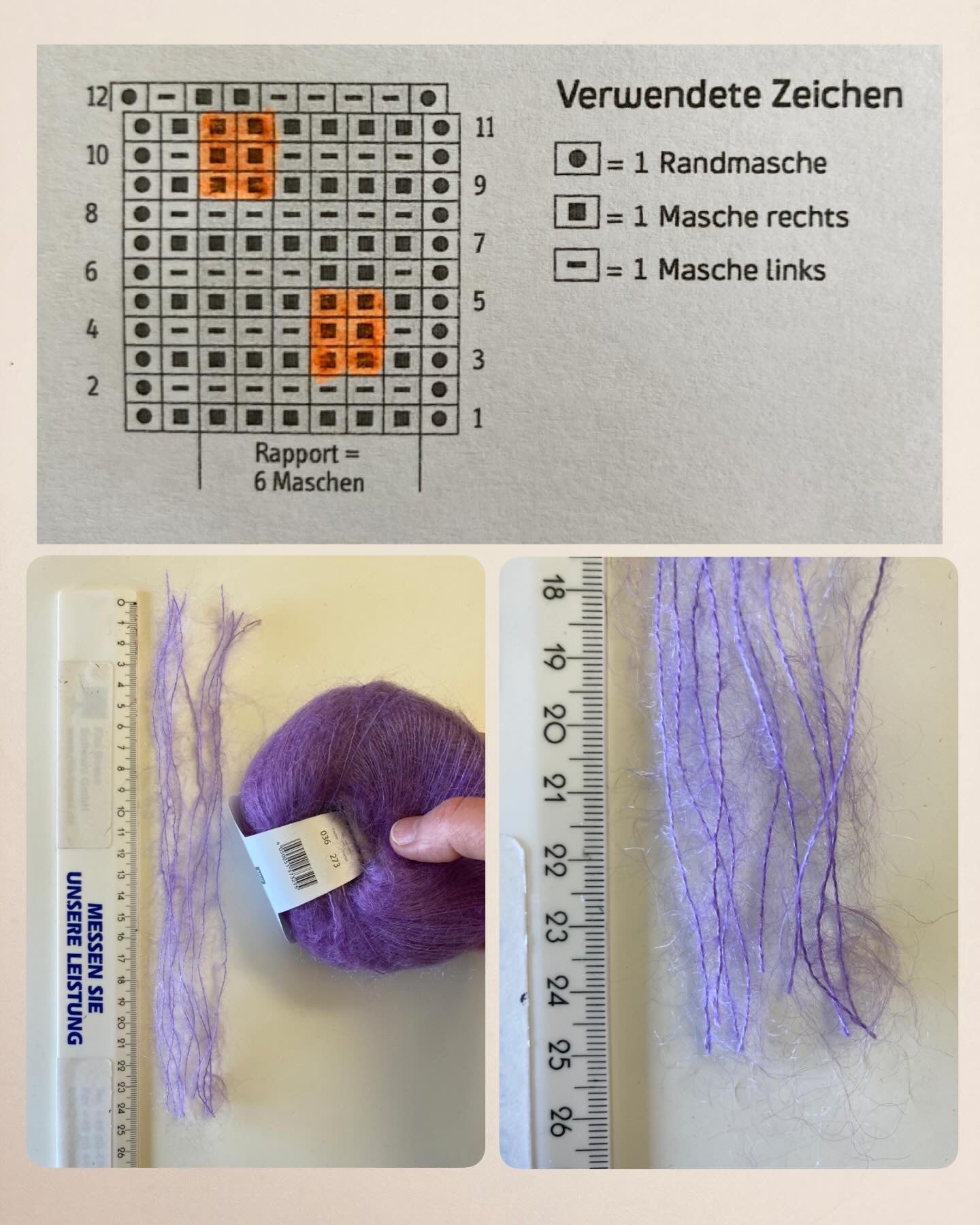 Mini Tuch – Quadrate ohne Spannfäden