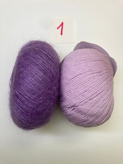 Mini Tuch  – Quadrate ohne Spannfäden - Garnset