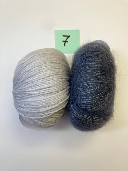 Mini Tuch  – Quadrate ohne Spannfäden - Garnset