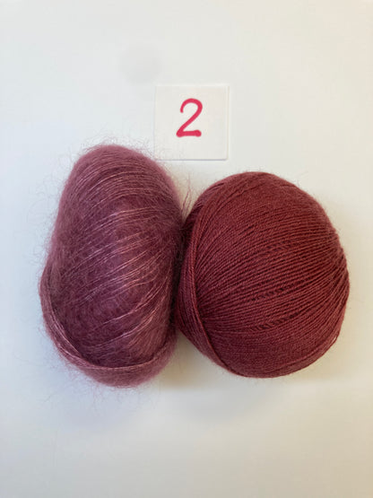 Berry Glow Pullover - Pure Natur Garn-Set Gr. 38-40 EU