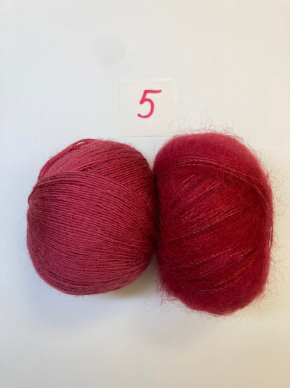 Berry Glow Pullover - Pure Natur Garn-Set Gr. 38-40 EU