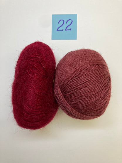 Berry Glow Pullover - Smart Mix Garn-Set Gr. 38-40 EU