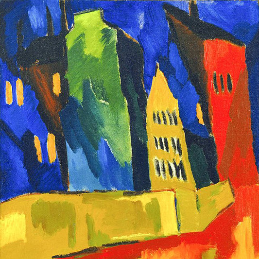 Häuser in der Nacht nach K. S. Rottluff